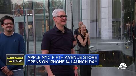 Apple CEO Tim Cook arrives in New York for iPhone 14 launch