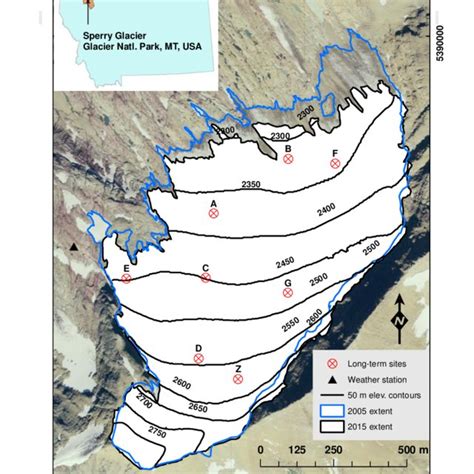 Location map of Norway showing the 10 study glaciers with long-term ...