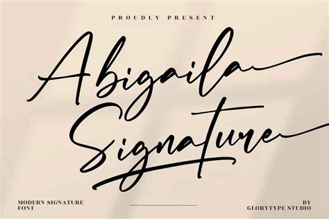 Abigaila Signature Font - Dfonts