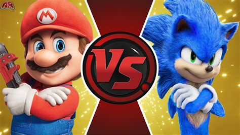 MARIO vs SONIC: Movie Edition! CARTOON FIGHT CLUB - YouTube