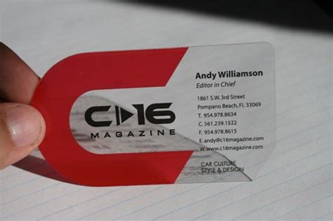 Clear Plastic Business Card | Cool business cards, Plastic business cards, Business cards