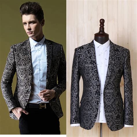 New 2014 Quality jacquard men's suit male blazer fashion vintage slim ...