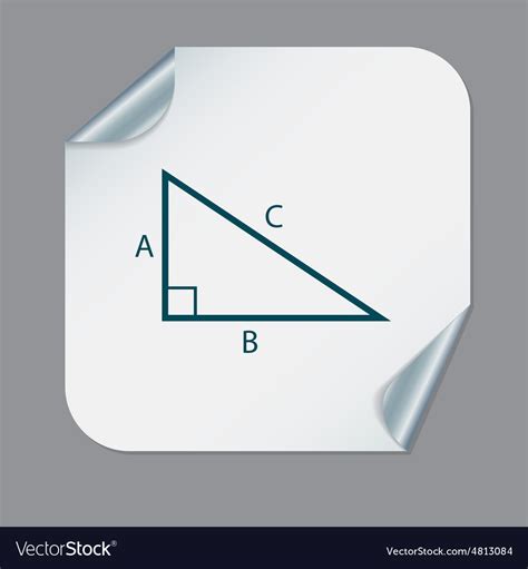 Triangle math symbol icon geometry learning math Vector Image