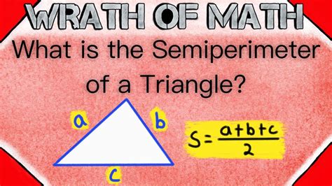 What is the Semiperimeter of a Triangle? | Geometry, Triangles, Semiperimeter Definition - YouTube