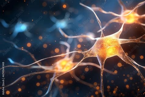 eural synapses with electrical impulses traveling across them Stock Illustration | Adobe Stock