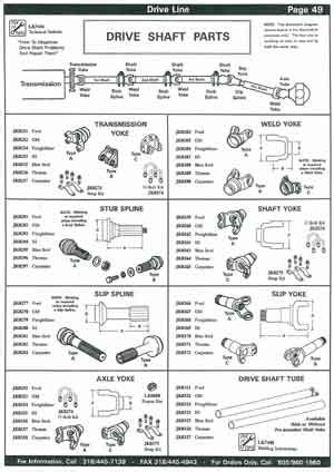 School Bus Drive Shaft Yokes, Splines and Tubing