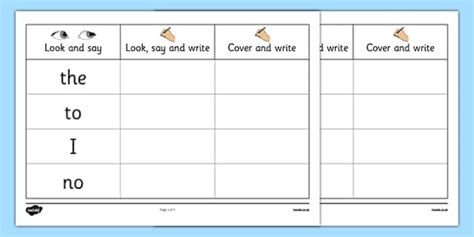 Phase 2 Tricky Words Worksheets | Tricky Words Handwriting