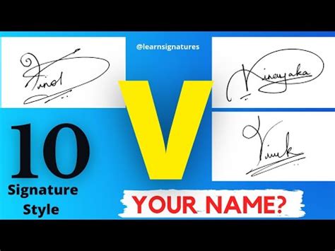 V name signature style V letter signature style. your name sign or signature. V naam ka ...