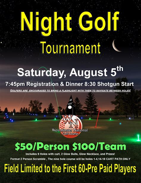 Night Golf Tournament - Registration