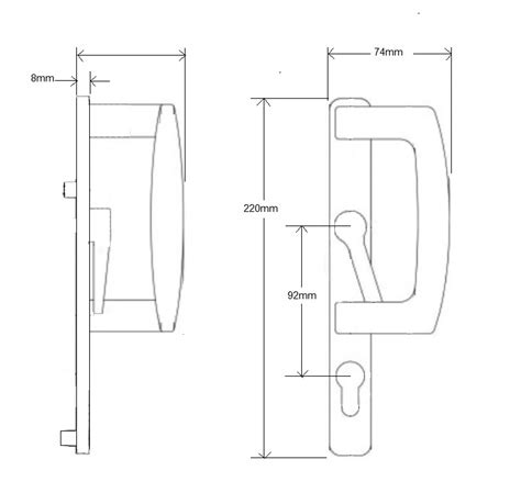 Standard Patio Door Handle P