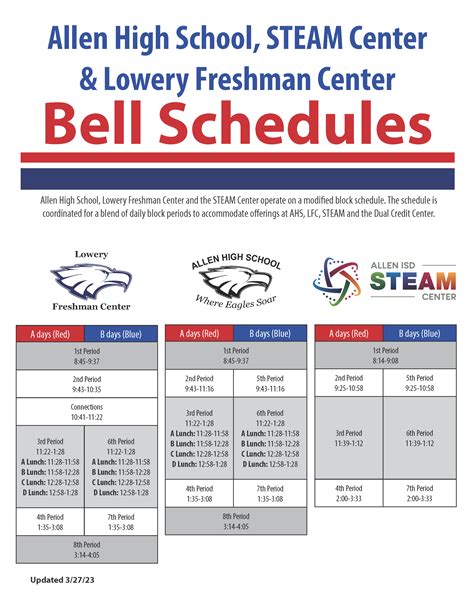 AHS Bell Schedule | Allen High School