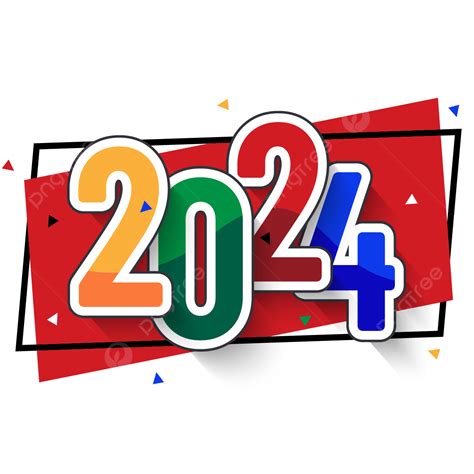 Colorful 2024 Year, Coloroful, 2024, Year PNG and Vector with ...