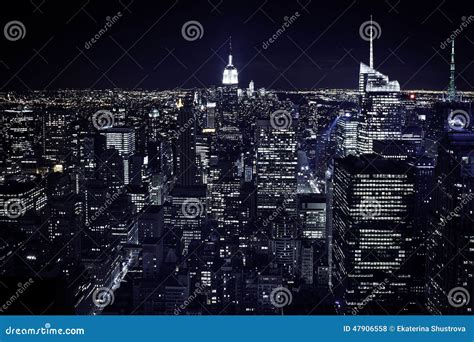 New York night city view stock photo. Image of manhattan - 47906558