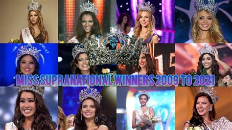 Miss Supranational Winners from 2009 to 2021 - YouTube