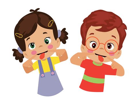 cute kids with funny faces 14831049 Vector Art at Vecteezy