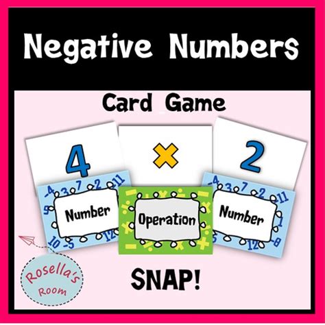 Negative Numbers Card Game | Teaching Resources