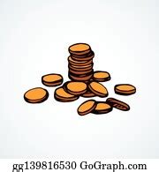 900+ Coins Vector Drawing Clip Art | Royalty Free - GoGraph