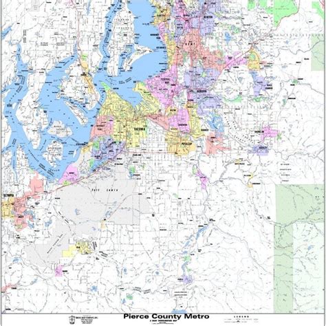 Pierce County Map - Map of Pierce County | County map, Map, Pierce county