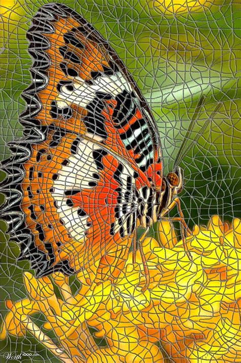 Butterfly - Worth1000 Contests Plus Ceramic Mosaic Tile, Mosaic Diy, Mosaic Crafts, Mosaic Glass ...