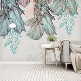 Custom Wallpaper Mural Tropical Plant Leaves Home Decor | BVM Home