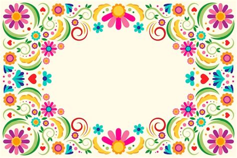 Diseño plano colorido fondo mexicano | Vector Gratis