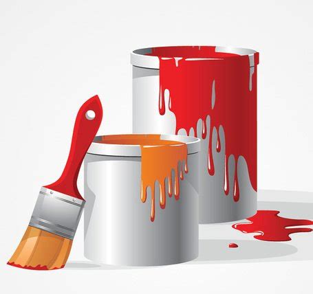 Paint Bucket & Brush Vector Clip Art (Free) Free Vector Download ...