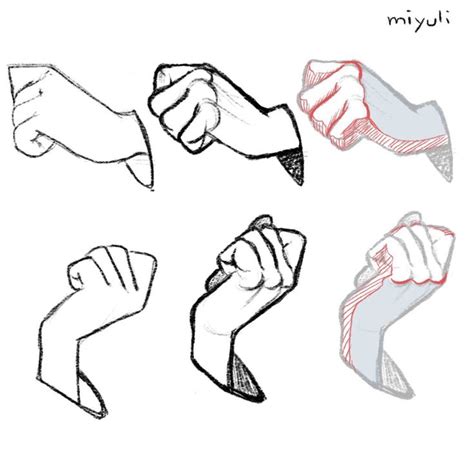 Miyuli みゆり on Twitter: "Knuckles… " | Hand drawing reference, Hand reference, How to draw hands