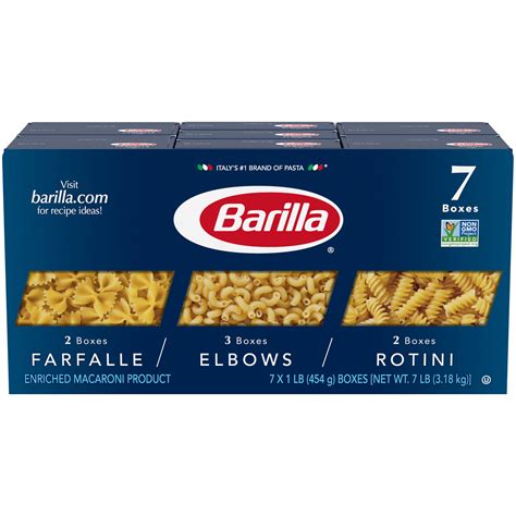 Barilla® Classic Blue Box Pasta Elbows, Farfalle & Rotini 16 oz Each ...