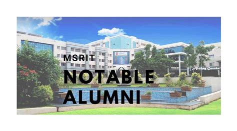 List of MSRIT Notable Alumni | Industry Leaders | Celebrities - Getmyuni