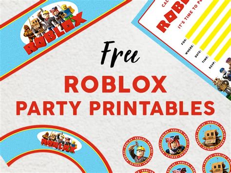 Free Roblox Party Printables