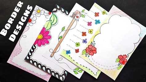 5 Border Designs/Simple and Easy Border Designs/Project File Decoration ...