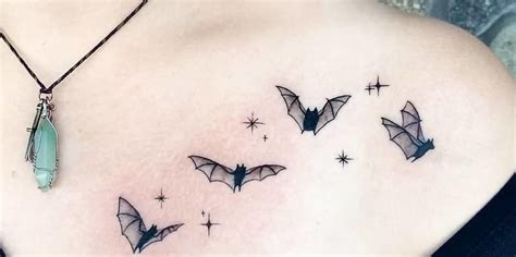 Bats stars tattoo | Spooky tattoos, Tattoos, Collar tattoo