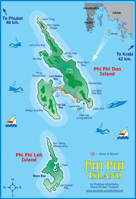 Large Phi Phi Islands Maps for Free Download and Print | High ...