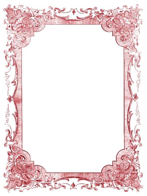 Picture Frames Border Design HD | etiquetas, invitaciones | Arte clip de época, Marcos ...