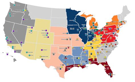 Redistribution of College Football Conferences : imaginarymaps