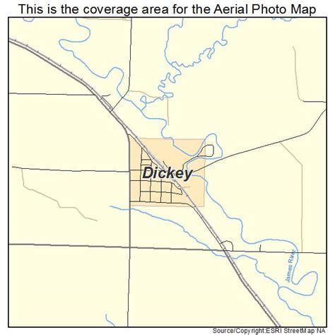 Aerial Photography Map of Dickey, ND North Dakota