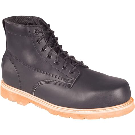 Bob Barker® Plain-Toe Leather Boots, Black