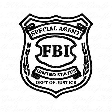 Pretend FBI Special Agent badge SVG dxf png pdf jpg eps files | Etsy