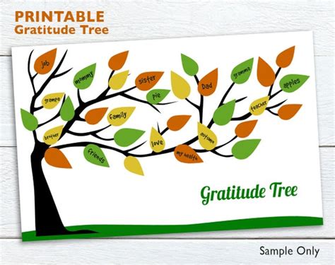 DIY Gratitude Tree PRINTABLE Files for Gratitude Tree - Etsy