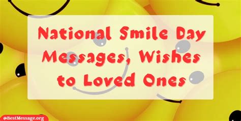 National Smile Day Messages and Quotes – Sample Messages