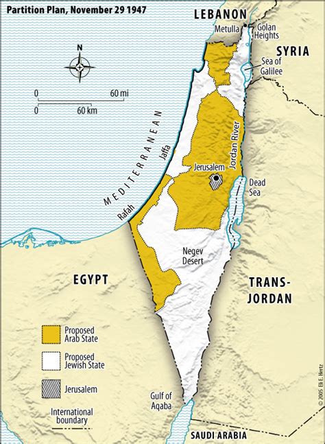 In 1947, the United Nations passed a resolution to partition Palestine