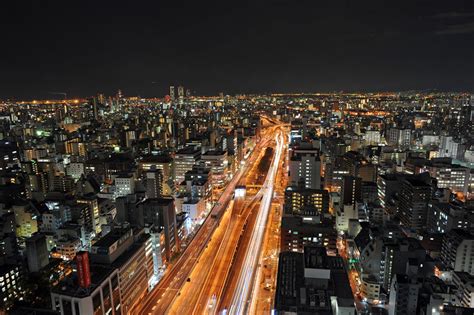 Night view from ORIX Honmachi Building Observation Terrace