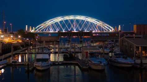 Life, On A Bridged: Providence River Bridge -- at night!