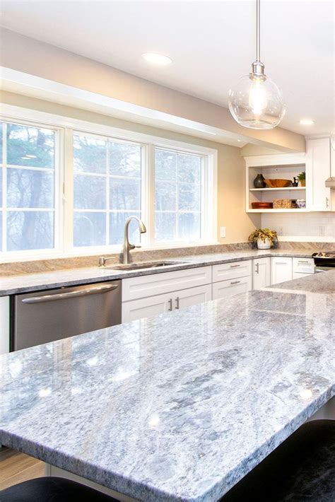 River Blue Marble Kitchen Island