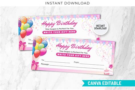 Birthday Coupon Template