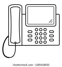 Ip Phone Vector Flat Outline Icon Stock Vector (Royalty Free) 1285418035 | Shutterstock