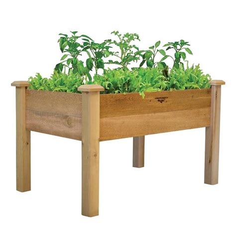 Gronomics 48-in x 30-in Rustic Red Cedar Rustic Raised Planter Box in the Raised Garden Beds ...