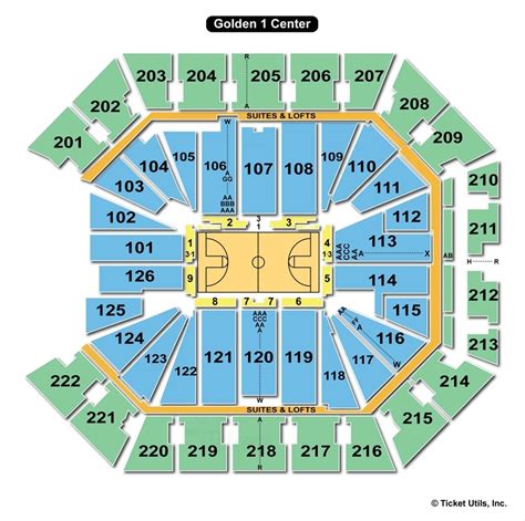 Golden 1 Center, Sacramento CA - Seating Chart View