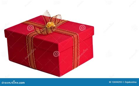 Red present box stock image. Image of christmas, close - 12694293