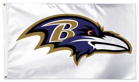 Baltimore Ravens Flag 3x5 White | Baltimore ravens logo, Nfl baltimore ...